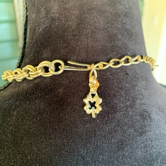 Gold toned xl scroll necklace - Picture 3 of 3